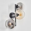 Koyoto globe light, wall light Amber, clear, Smoke-coloured, 3-light sources
