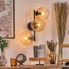 Koyoto globe light, wall light Amber, clear, 3-light sources