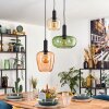 Imara hanging light, pendant light Amber, green, Pink, 3-light sources