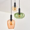 Imara hanging light, pendant light Amber, green, Pink, 3-light sources