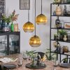 Koyoto hanging light, globe light, Cluster pendant lamp 30 cm gold, clear, 3-light sources