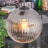 Koyoto hanging light, globe light, Cluster pendant lamp 30 cm clear, Smoke-coloured, 3-light sources