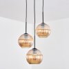 Koyoto hanging light, globe light, Cluster pendant lamp 30 cm Amber, 3-light sources