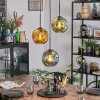 Ripoll hanging light, globe light, Cluster pendant lamp blue, gold, green, 3-light sources