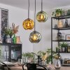 Ripoll hanging light, globe light, Cluster pendant lamp blue, gold, green, 3-light sources