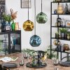 Ripoll hanging light, globe light, Cluster pendant lamp blue, gold, green, 3-light sources