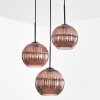 Koyoto hanging light, globe light, Cluster pendant lamp 30 cm coppery, 3-light sources