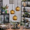 Koyoto hanging light, globe light, Cluster pendant lamp 30 cm gold, 3-light sources