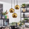 Koyoto hanging light, globe light, Cluster pendant lamp 30 cm gold, 3-light sources