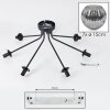 Ripoll ceiling light, globe light Smoke-coloured, 7-light sources