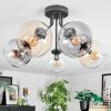 Koyoto ceiling light, globe light 52 cm Amber, clear, Smoke-coloured, 5-light sources