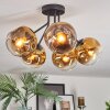 Ripoll ceiling light, globe light gold, clear, 5-light sources