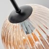 Koyoto ceiling light, globe light 52 cm Amber, 5-light sources