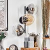 Koyoto globe light, wall light Amber, clear, Smoke-coloured, 3-light sources