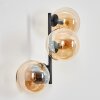 Gastor globe light, wall light Amber, 3-light sources