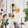 Gastor globe light, wall light Amber, 3-light sources