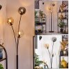 Ripoll globe light, floor lamp Amber, clear, Smoke-coloured, 3-light sources