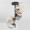 Ripoll ceiling light, globe light Amber, clear, Smoke-coloured, 4-light sources