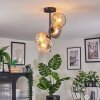 Ripoll ceiling light, globe light Amber, clear, Smoke-coloured, 4-light sources