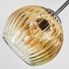 Ripoll ceiling light, globe light gold, clear, coppery, Smoke-coloured, 3-light sources