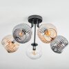 Ripoll ceiling light, globe light Amber, clear, Smoke-coloured, 5-light sources