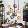 Ripoll hanging light, globe light, pendant light Ecru, black, 8-light sources