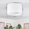 Bassagoda ceiling light white, 1-light source