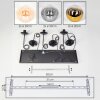 Gastor hanging light, globe light, pendant light Amber, gold, clear, Smoke-coloured, 6-light sources