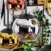 Gastor hanging light, globe light, pendant light chrome, gold, clear, coppery, Smoke-coloured, 6-light sources