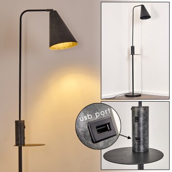 TERWISPEL Floor Lamp anthracite, grey, black, 1-light source