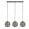 LEEVILLE Pendant Light matt nickel, black, 3-light sources