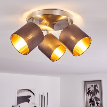 ALSEN Ceiling Light matt nickel, 3-light sources