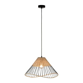 Leuchten-Direkt REED Pendant Light Light wood, black, 1-light source