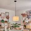 Bassagoda hanging light, pendant light beige, white, 1-light source