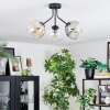 Koyoto ceiling light, globe light 42 cm Amber, clear, Smoke-coloured, 3-light sources