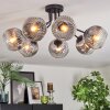 Ripoll ceiling light, globe light clear, Smoke-coloured, 7-light sources