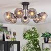 Ripoll ceiling light, globe light clear, Smoke-coloured, 7-light sources
