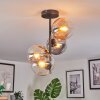 Gastor ceiling light, globe light 32 cm Amber, clear, Smoke-coloured, 4-light sources