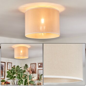 Bassagoda ceiling light beige, white, 1-light source