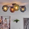 Ripoll ceiling light, globe light blue, green, coppery, 4-light sources