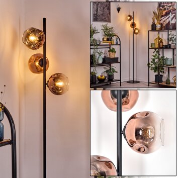 Ripoll floor lamp clear, coppery, 3-light sources