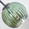 Koyoto ceiling light, globe light 82 cm blue, gold, green, clear, 7-light sources