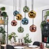 Ripoll hanging light, globe light, pendant light Ecru, black, 8-light sources