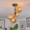 Ripoll ceiling light, globe light Amber, 4-light sources