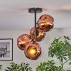 Ripoll ceiling light, globe light coppery, 4-light sources