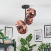 Ripoll ceiling light, globe light coppery, 4-light sources