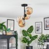 Ripoll ceiling light, globe light Amber, 4-light sources