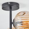 Ripoll ceiling light, globe light Amber, 4-light sources