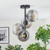 Ripoll ceiling light, globe light clear, Smoke-coloured, 4-light sources