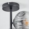 Ripoll ceiling light, globe light clear, Smoke-coloured, 4-light sources